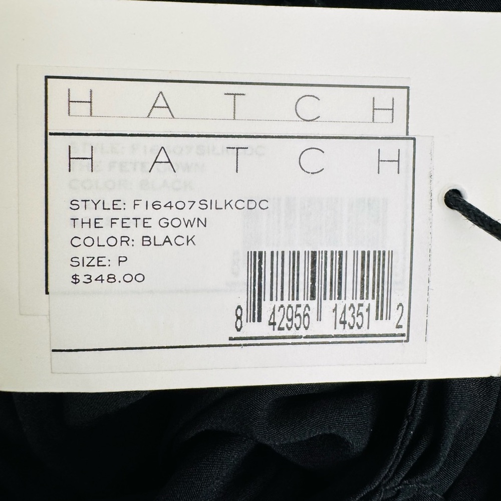 NWT Hatch 100% Silk Elegant Black Knot-Front Maxi Luxury Dress L/XL - Picture 13 of 13